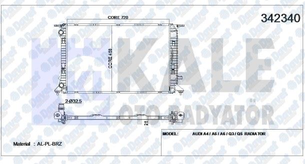 16-4450B Su Radyatoru Brazing Audi A4 (8k2,B8) 2.0 Tdi M-T 2007-2015